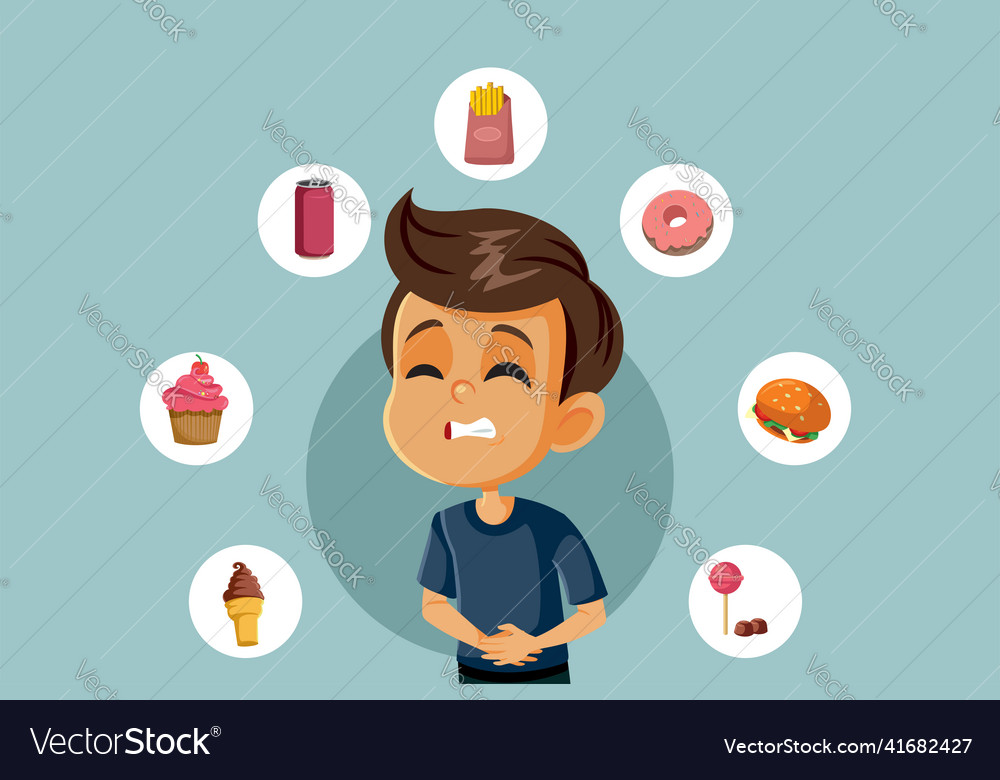 little-boy-having-a-stomach-ache-after-eating-vector-image