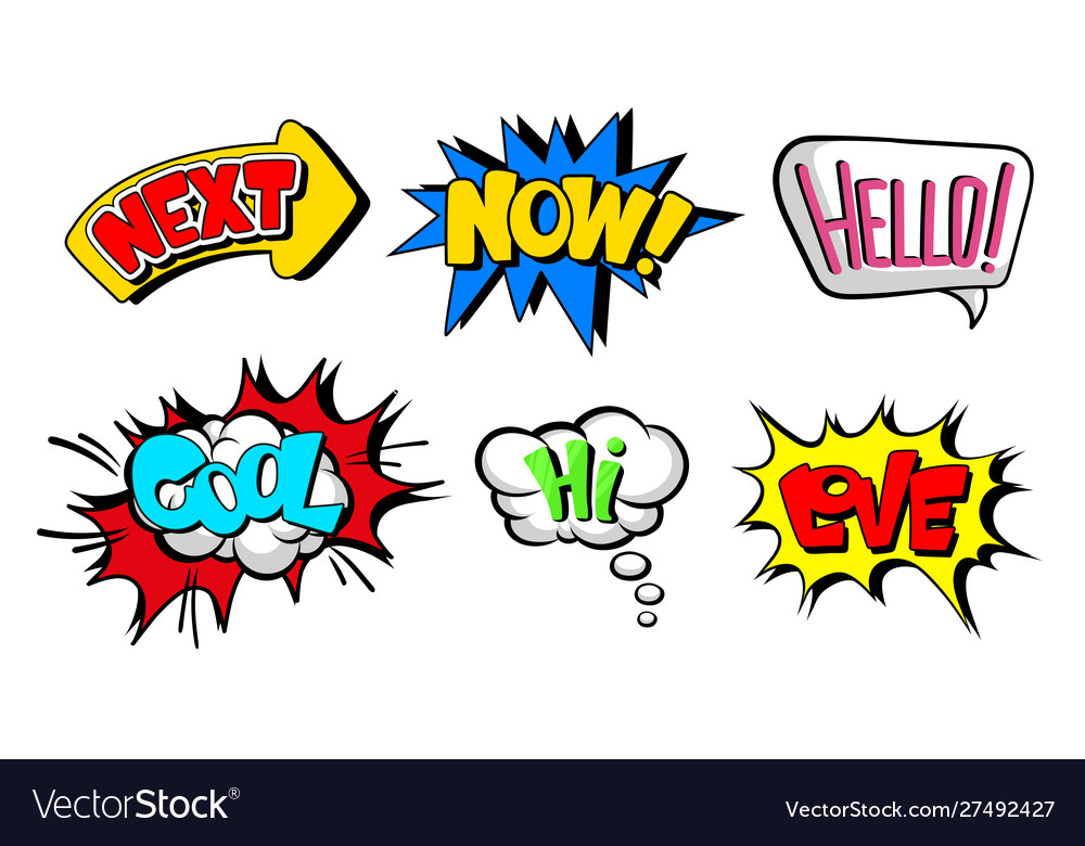 Set Plates With Different Advertising Labels Vector Image