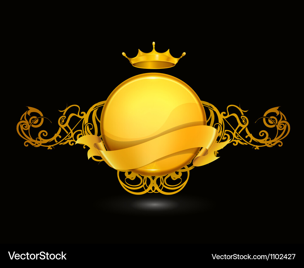 Vintage frame on black Royalty Free Vector Image