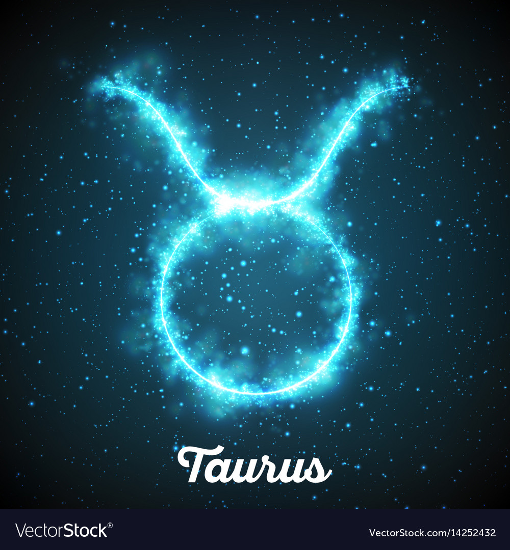 Abstract zodiac sign taurus on a Royalty Free Vector Image