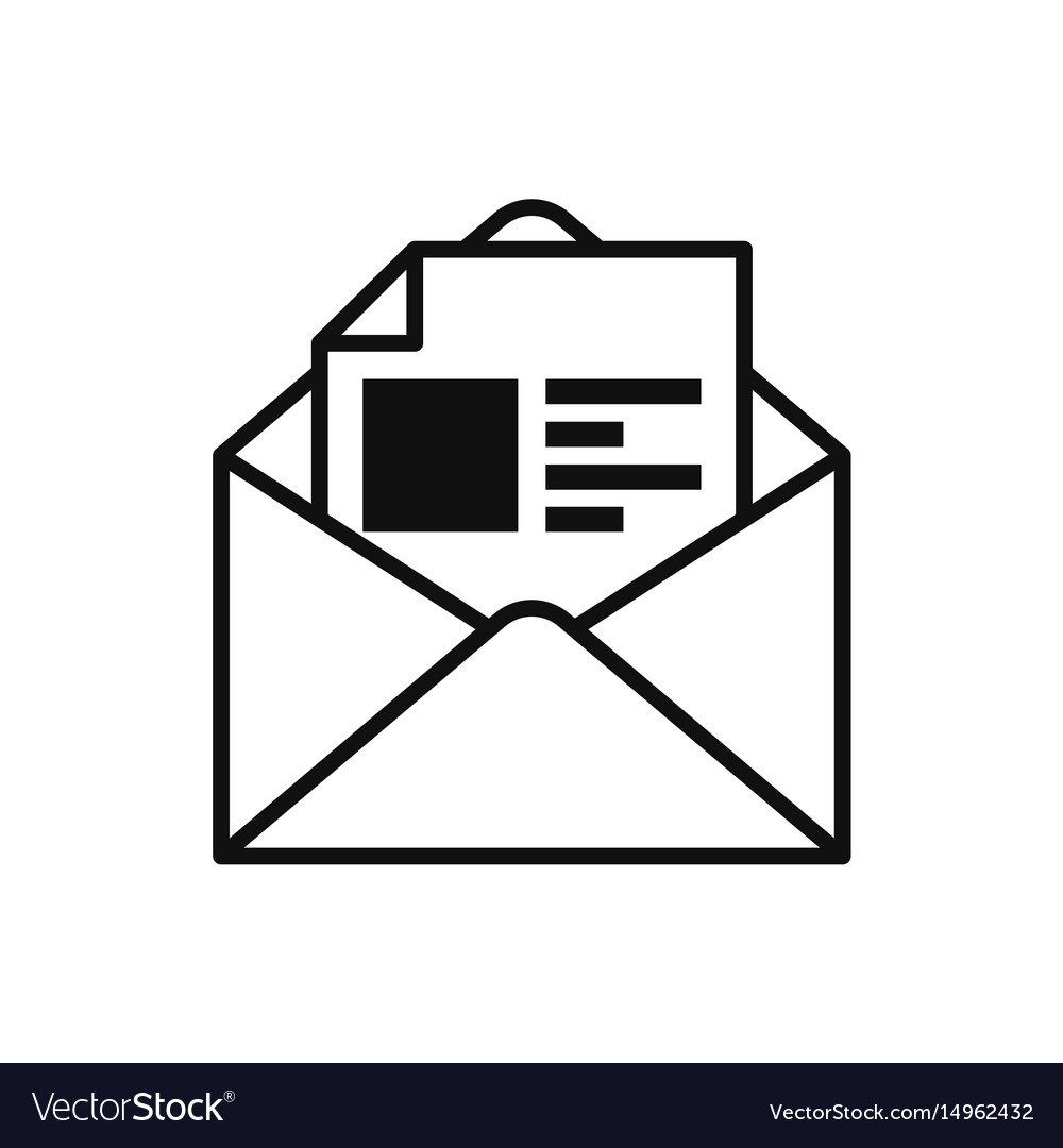 Black mail icon Royalty Free Vector Image - VectorStock