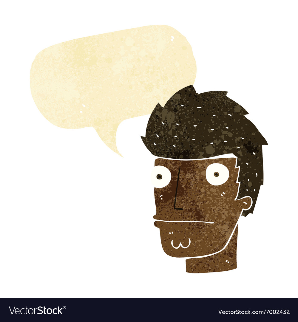 Cartoon nervous man with speech bubble Royalty Free Vector