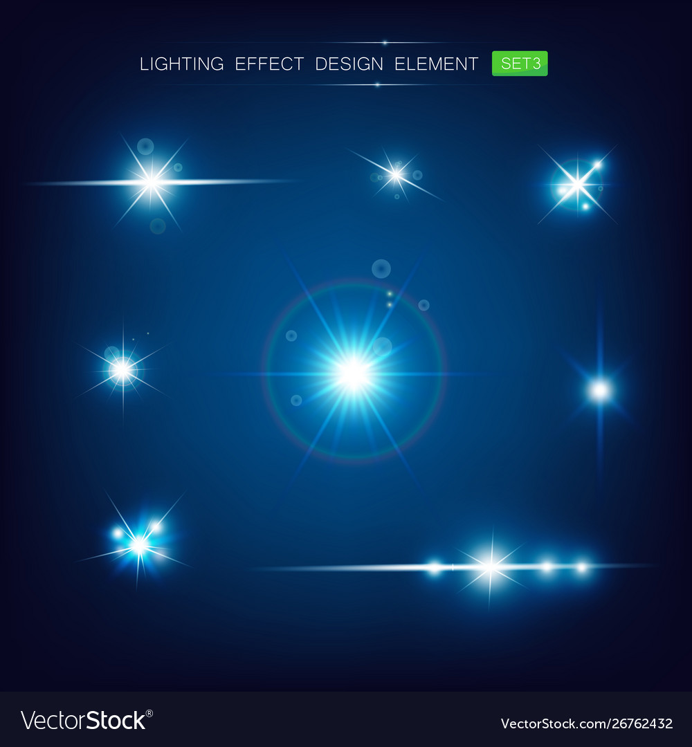 Collection lighting effect design element 003 Vector Image