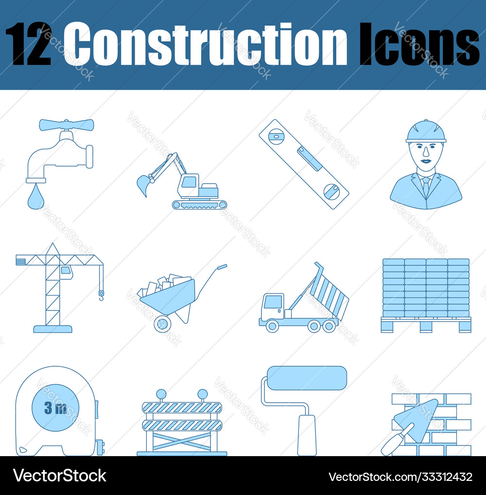 Construction icon set Royalty Free Vector Image