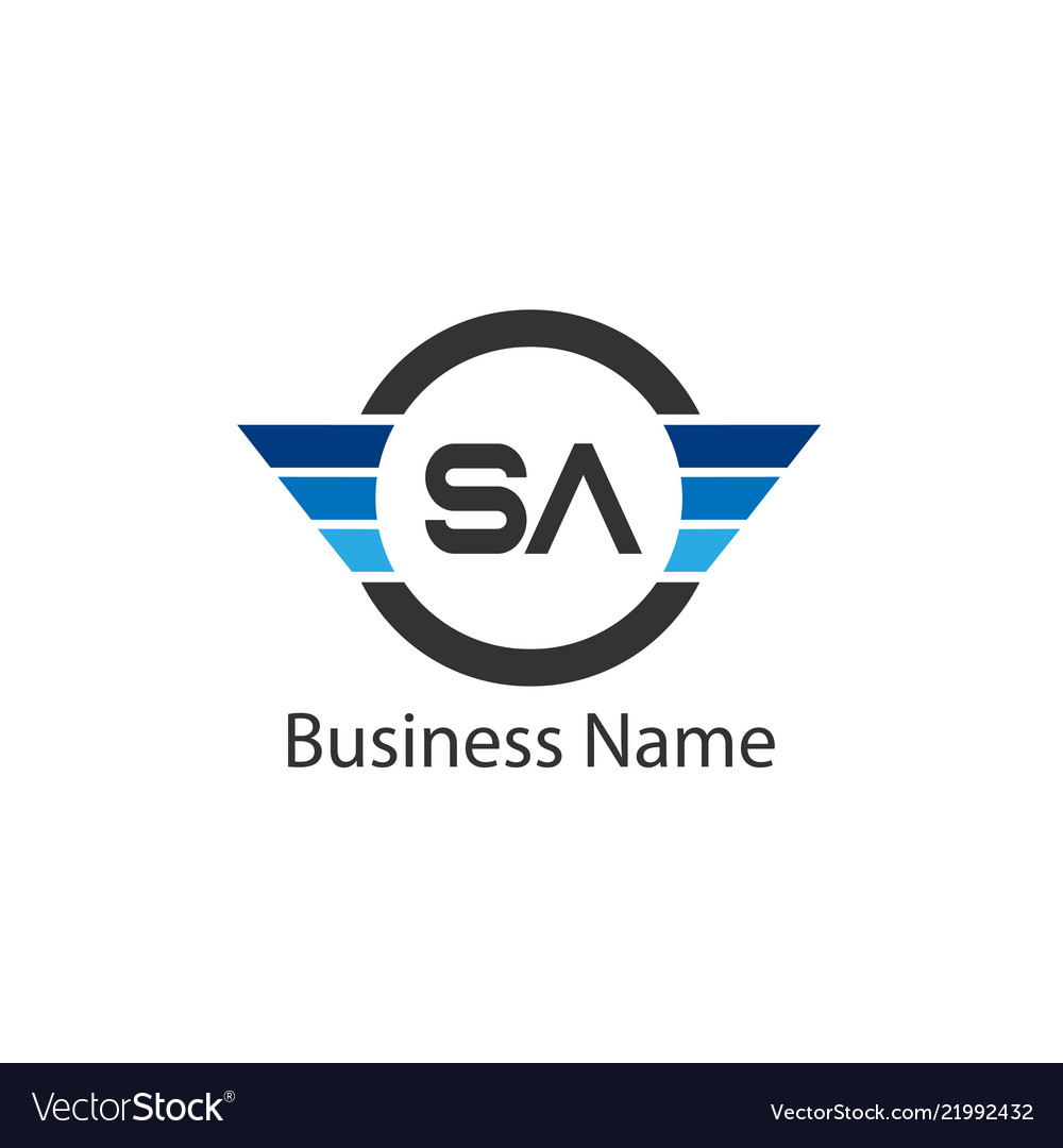 Initial Letter Sa Logo Template Design Royalty Free Vector