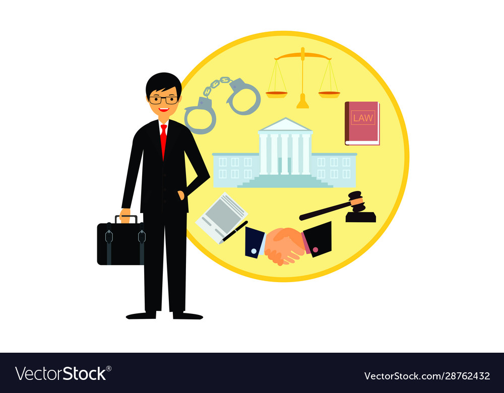 Lawyer Attorney Legal Law Consultancy Law Firm Vector Image