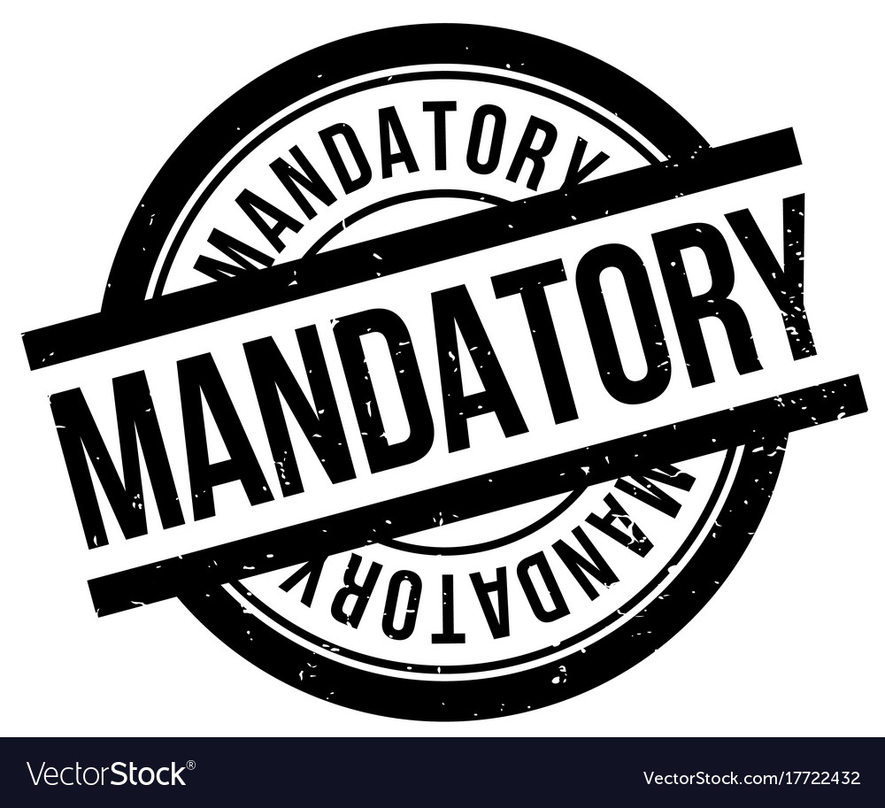 Mandatory rubber stamp Royalty Free Vector Image