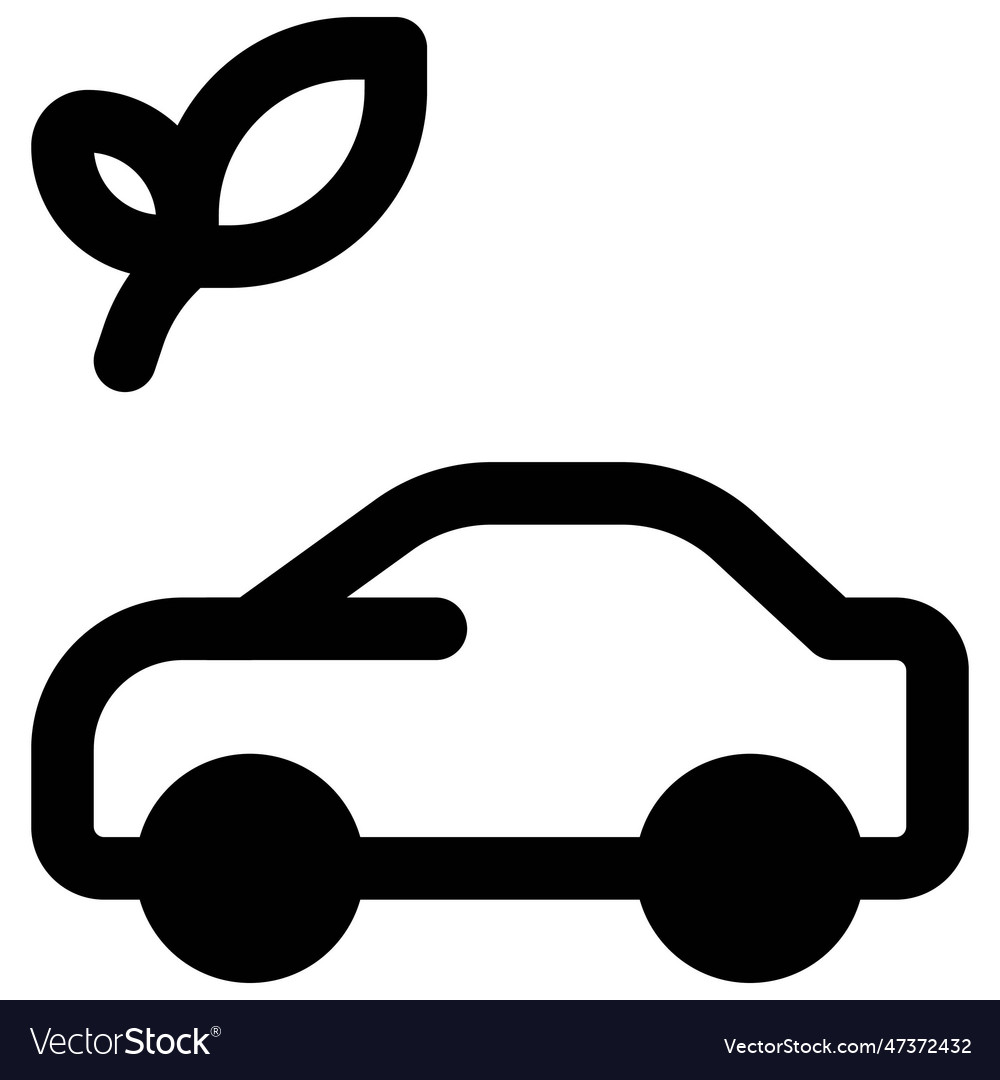Nonpolluting vehicle ready to drive Royalty Free Vector