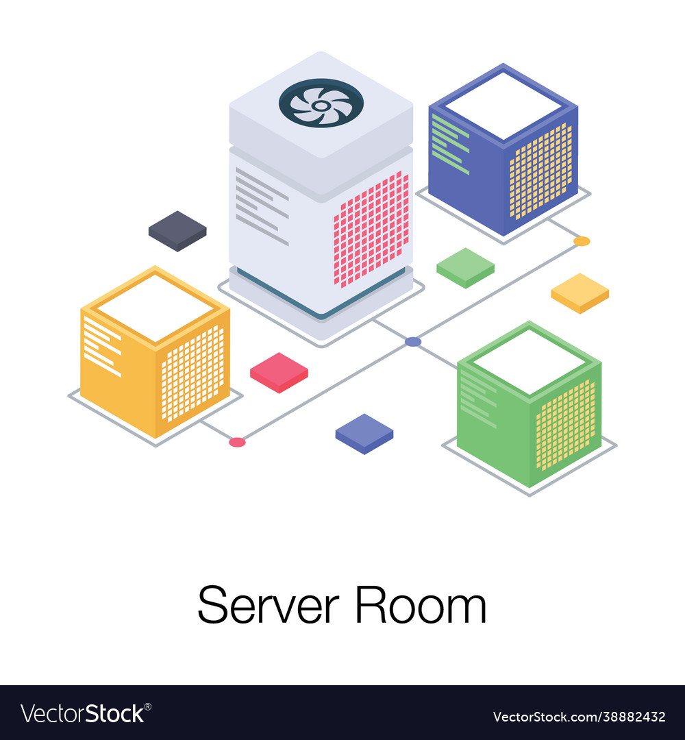 Server room Royalty Free Vector Image - VectorStock
