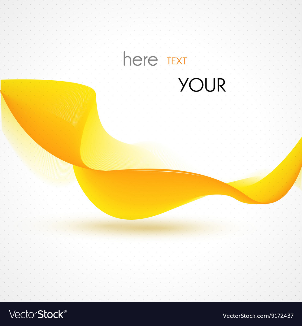 Abstract beautiful wave yellow background Vector Image