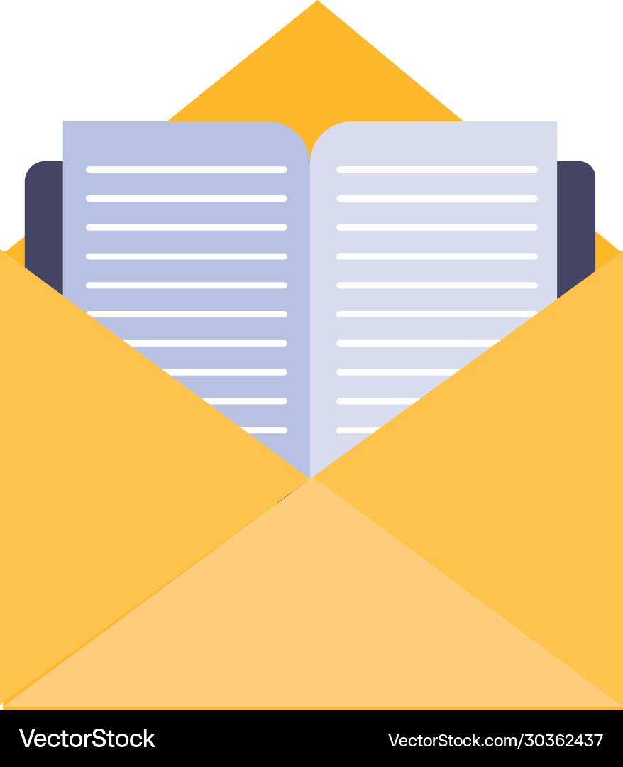 Envelope mail flat style icon Royalty Free Vector Image