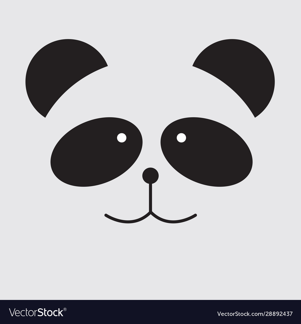 Panda bear animal face Royalty Free Vector Image