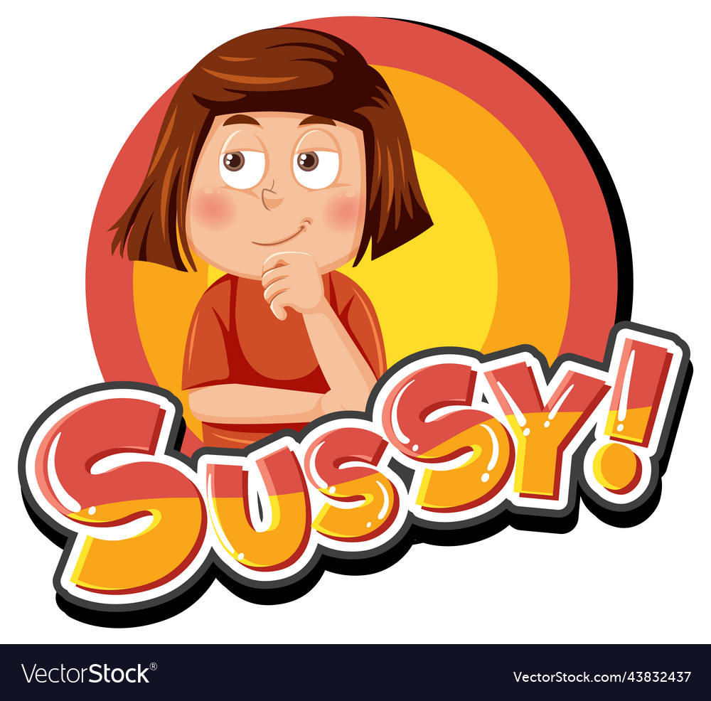 Playful cartoon character with word expression Vector Image