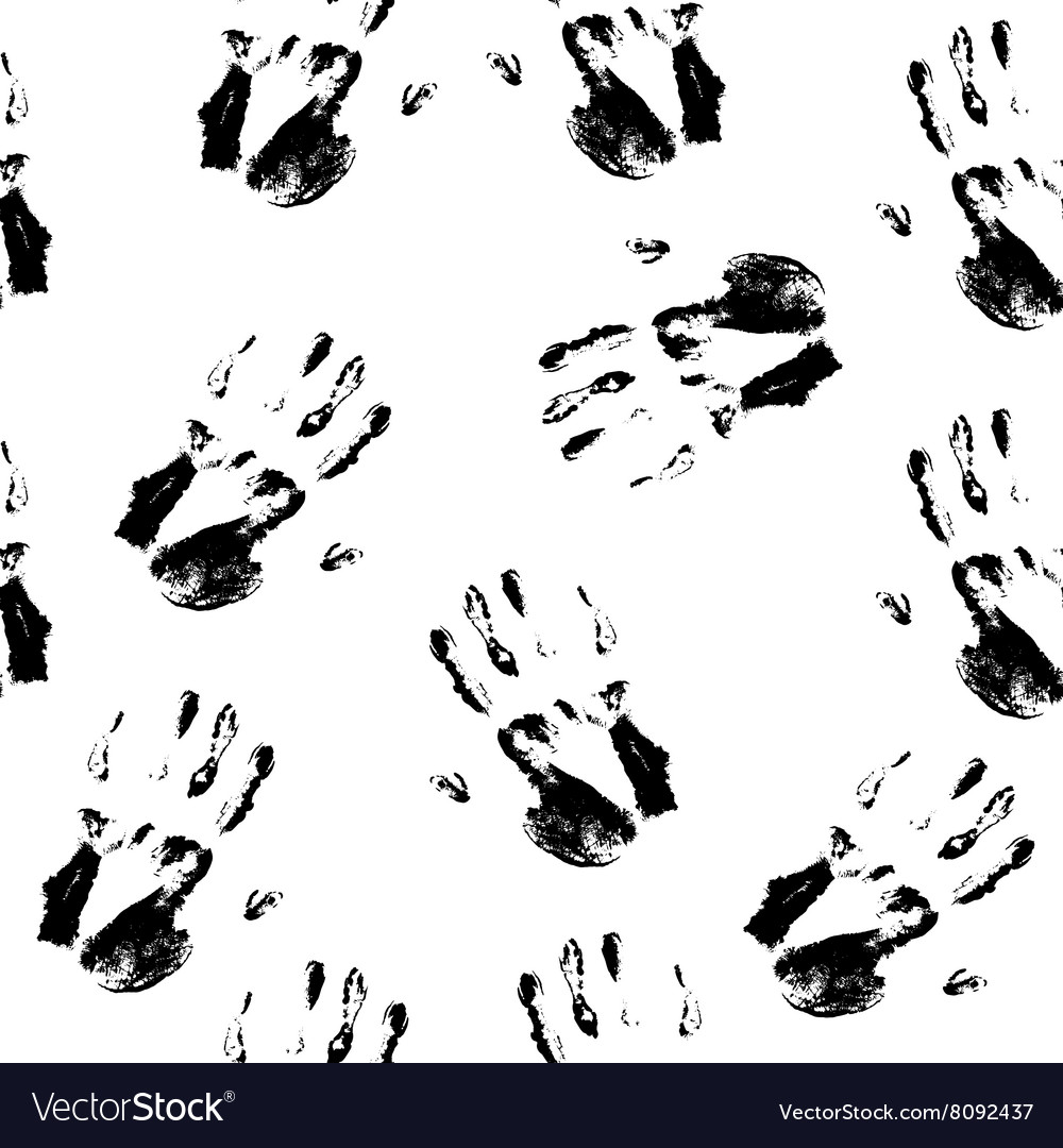 Seamless Pattern - Hand Prints Royalty Free Vector Image