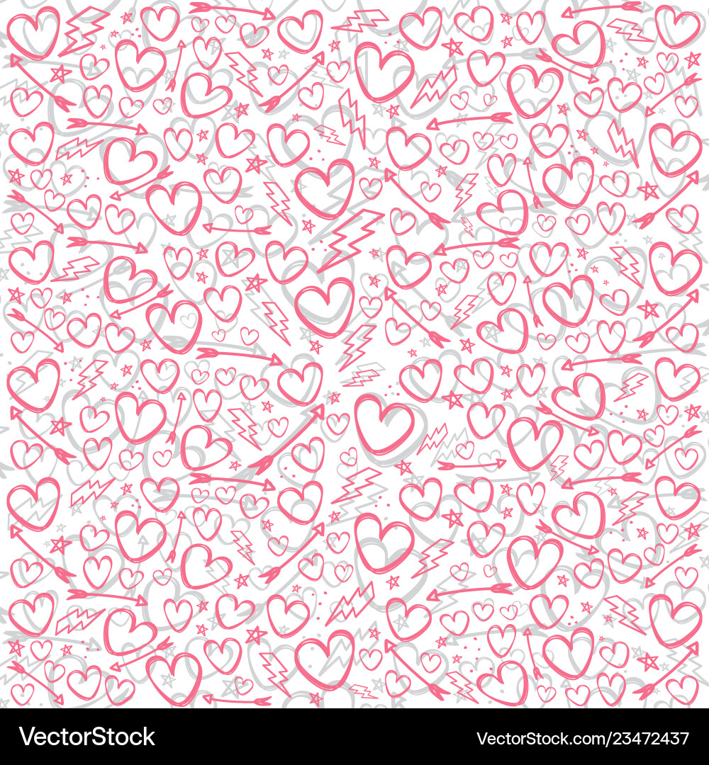 Valentines day doodle sketch art Royalty Free Vector Image