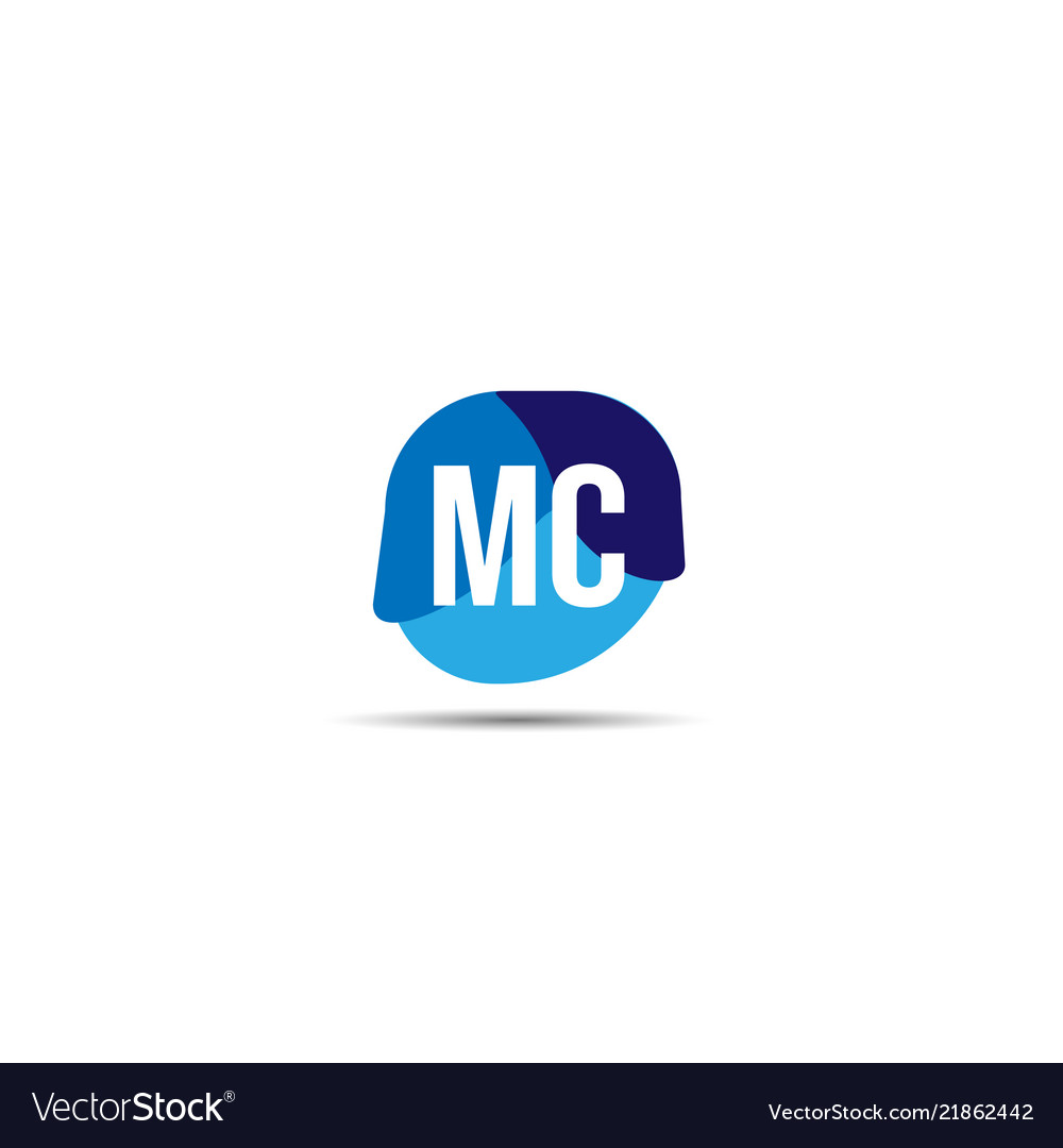 Initial Letter Mc Logo Template Design Royalty Free Vector