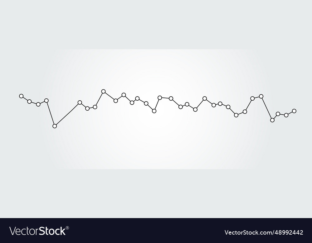 Line graph element modern simple chart Royalty Free Vector