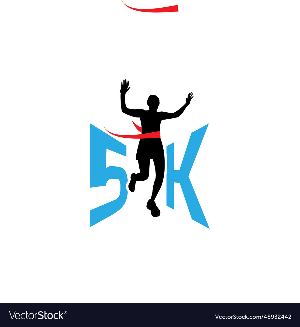 Logo Design For 5k Fun Run Event Royalty Free Vector Image