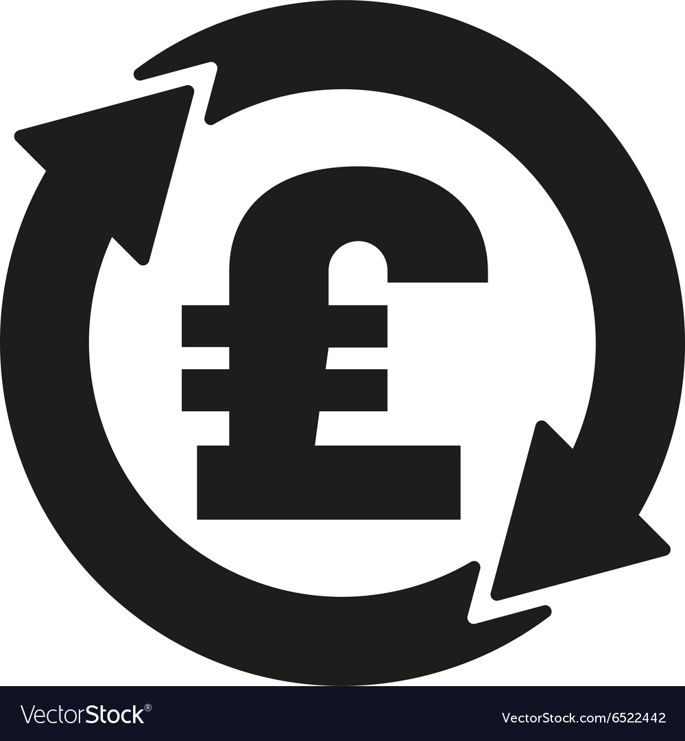 The Currency Exchange Pound Sterling Icon Cash Vector Image