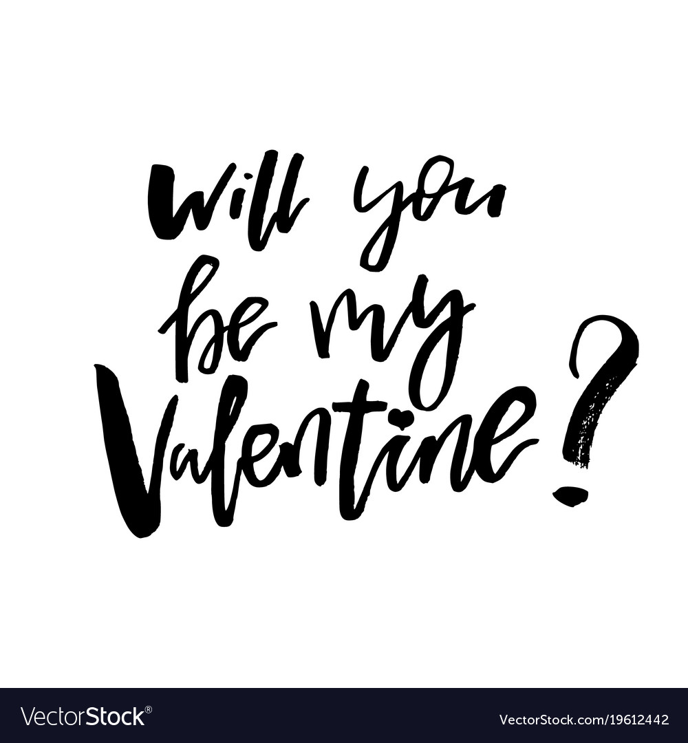 Will you be my valentine happy valentines day Vector Image