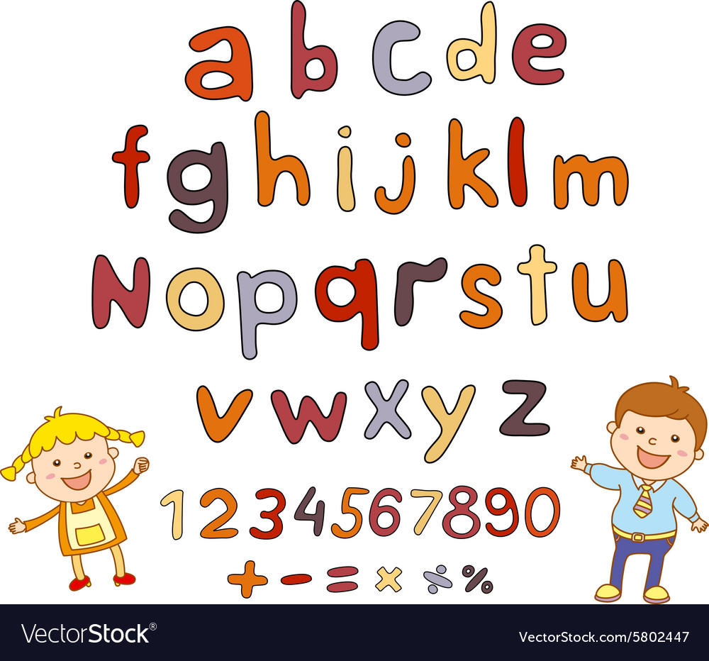 Abc für Kinder Alphabet Kinder Spaß Lizenzfreier Vektor