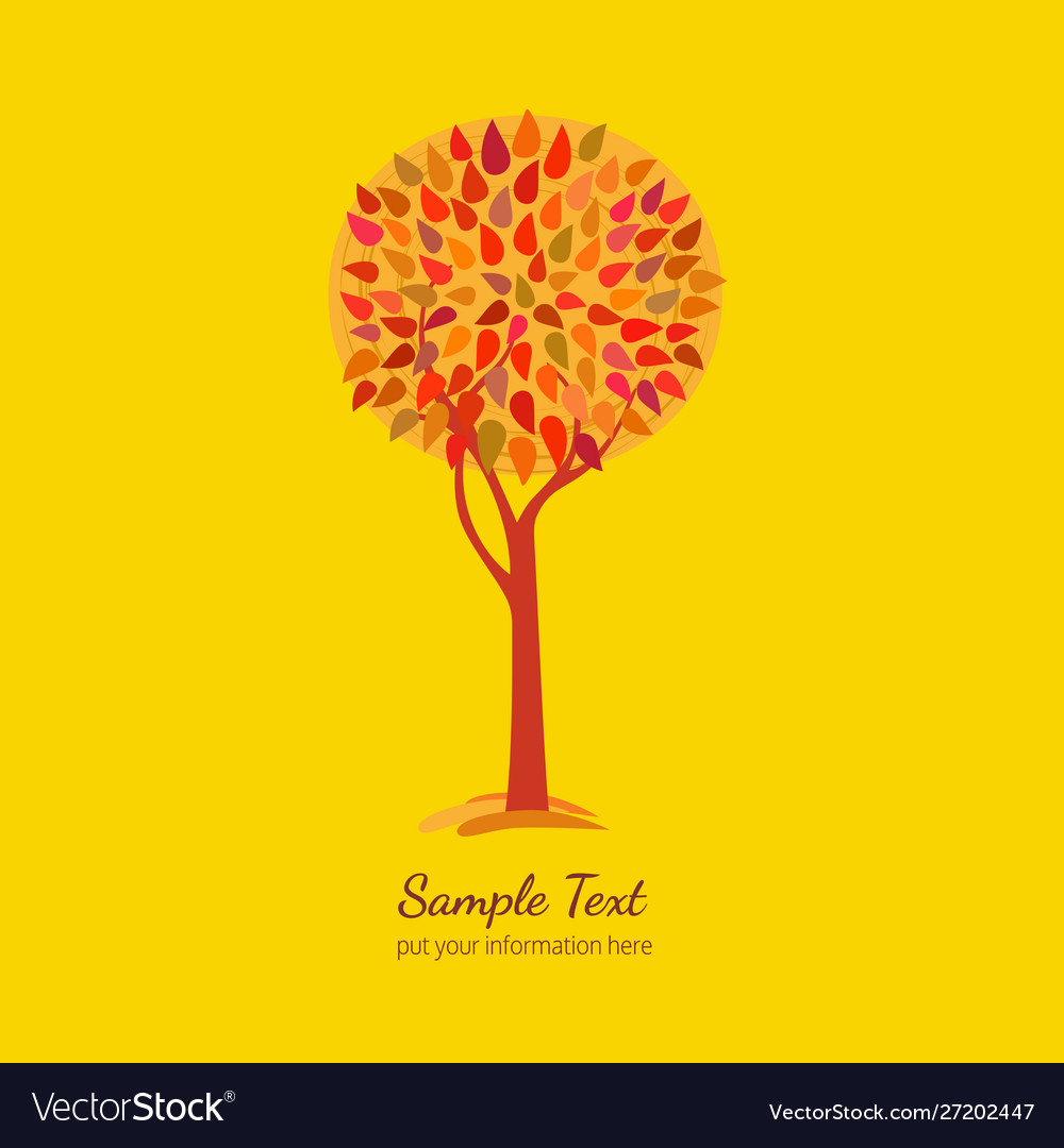 Autumn decorative poster Royalty Free Vector Image