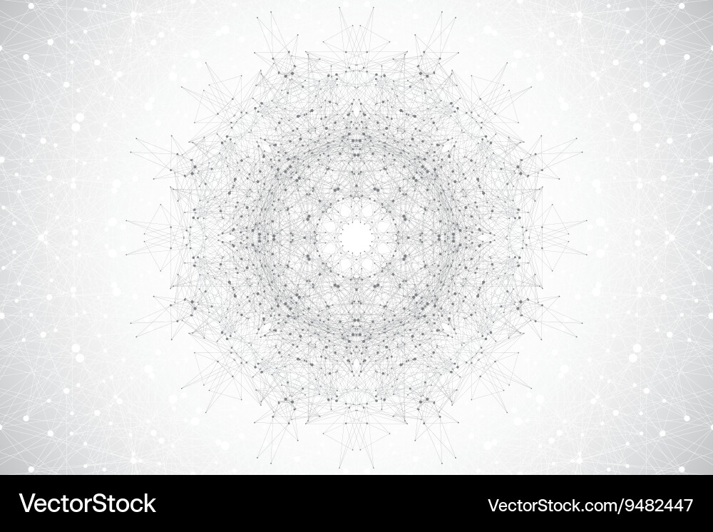 Geometric abstract background molecule Royalty Free Vector
