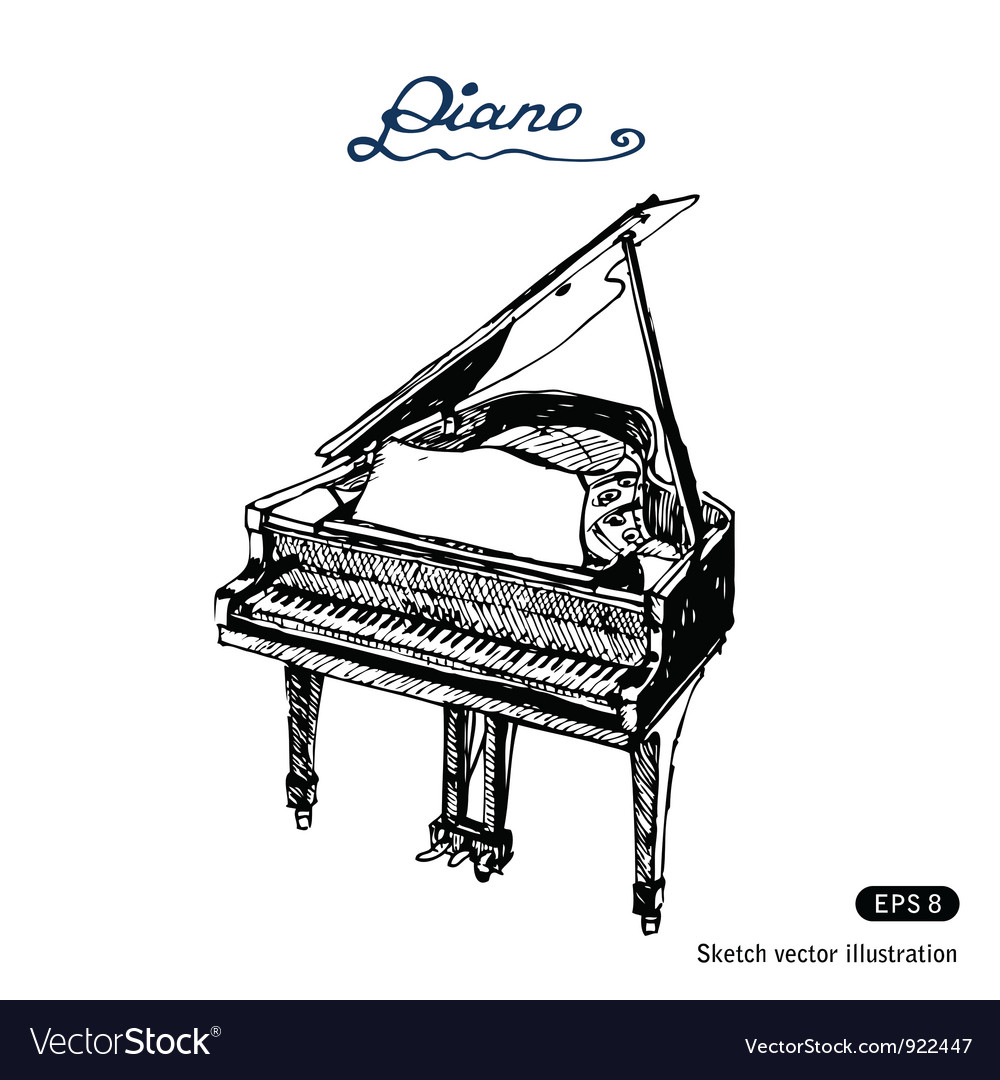 Grand piano Royalty Free Vector Image - VectorStock