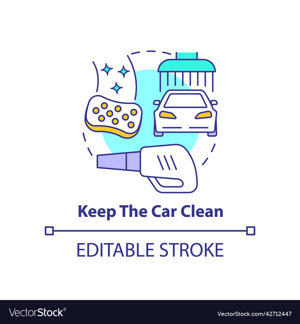 Keep the car clean concept icon Royalty Free Vector Image