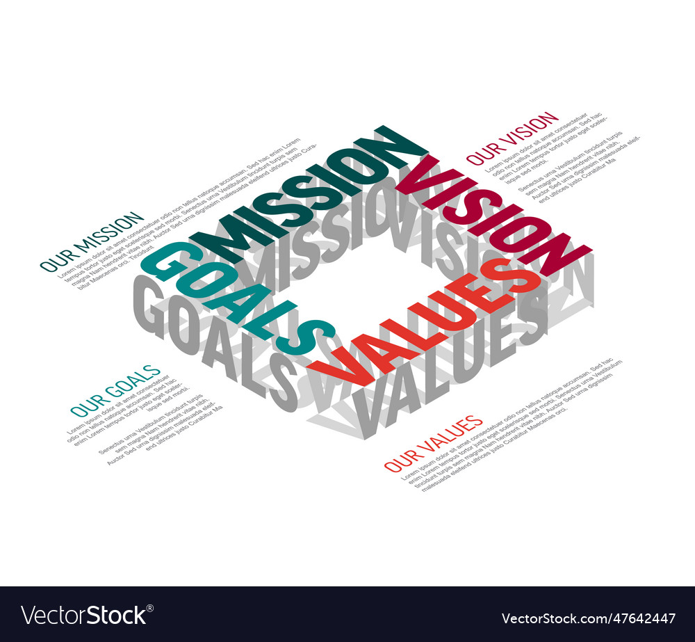 Light company profile statement mission vision Vector Image