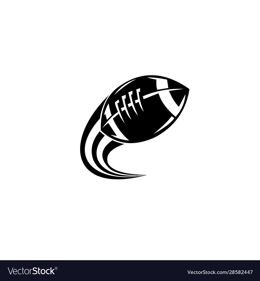 Rugby ball american logo sport Royalty Free Vector Image