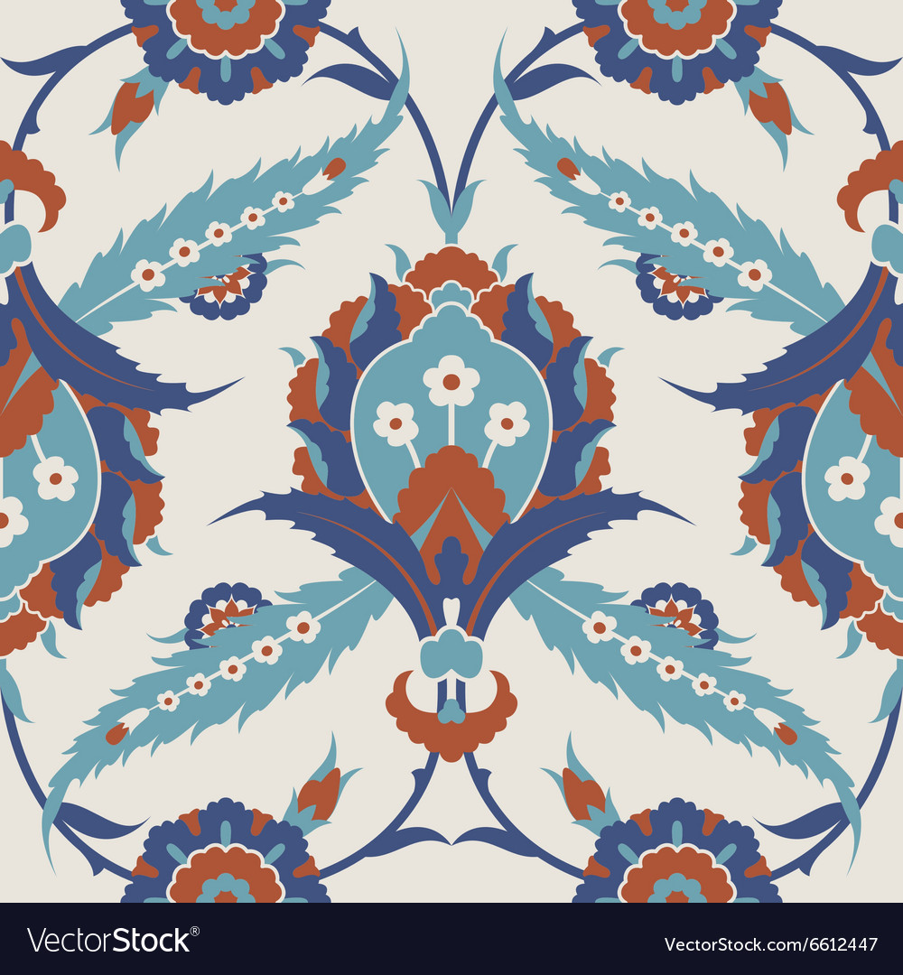 Seamless tile pattern turkish Royalty Free Vector Image