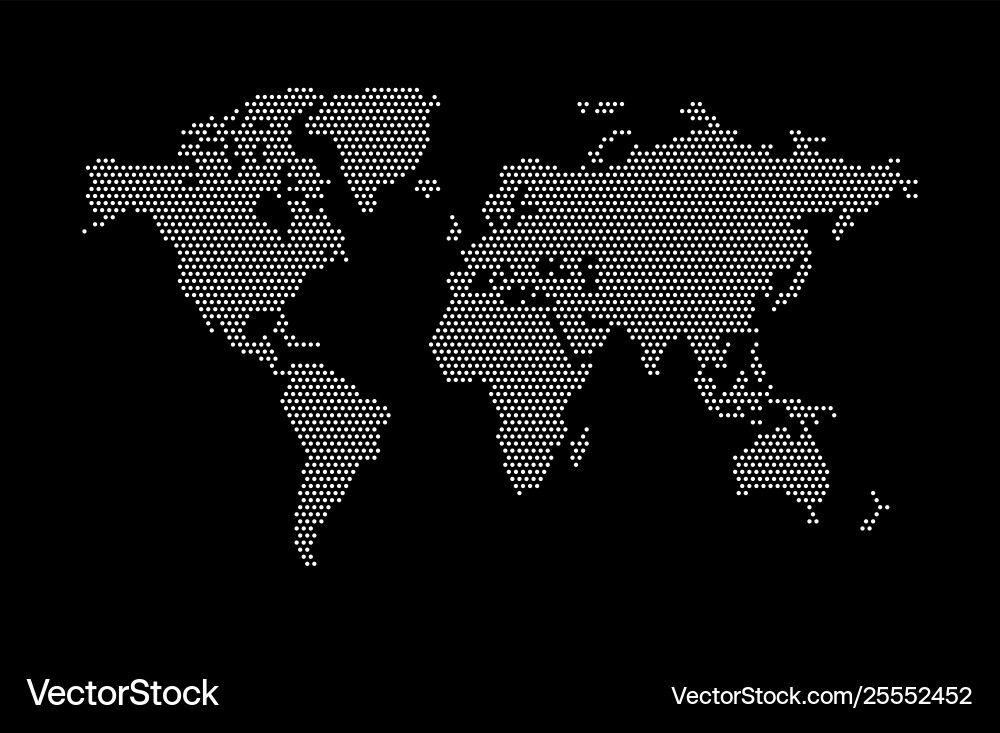 Abstract world map world map dot Royalty Free Vector Image
