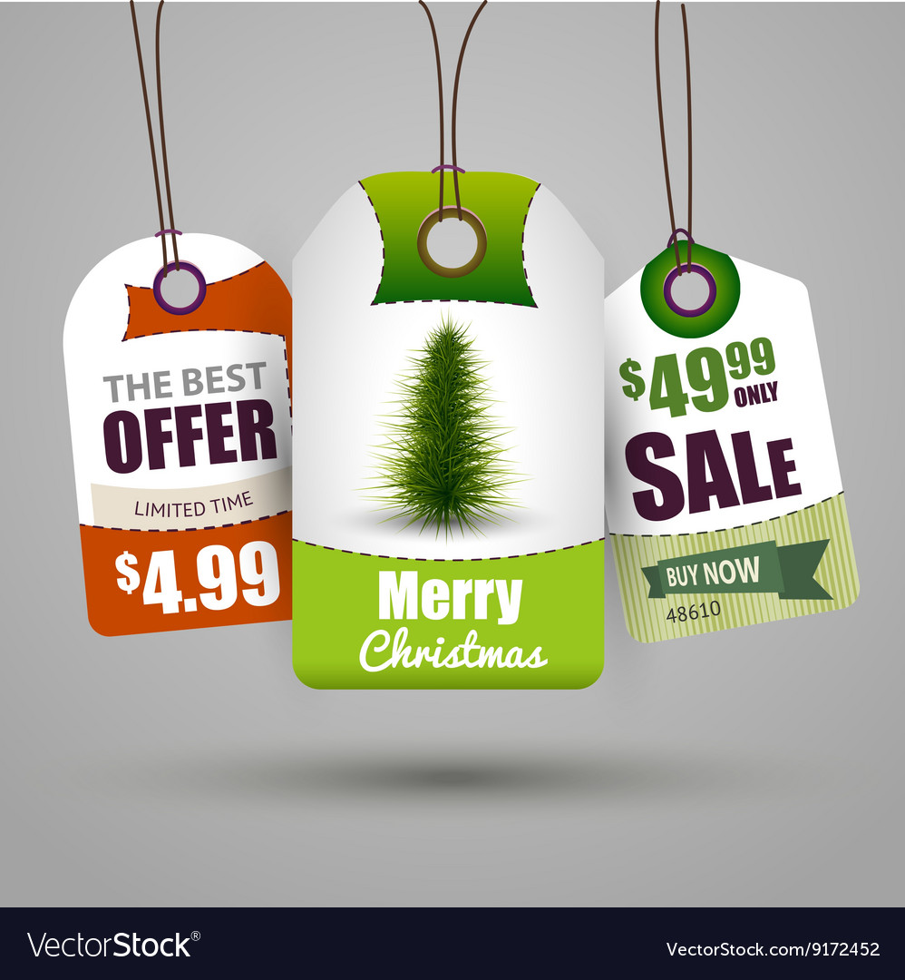 Christmas sale tags