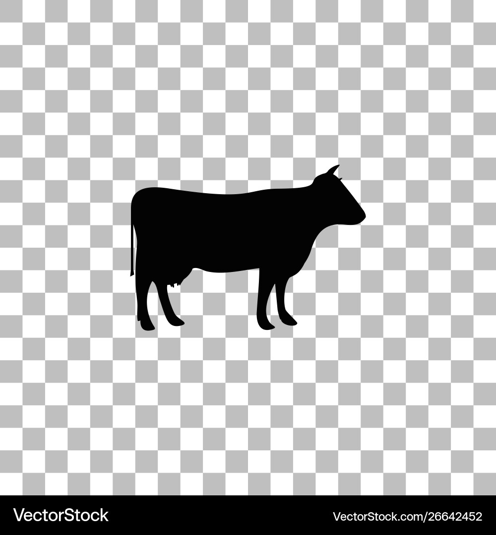 Cow icon flat Royalty Free Vector Image - VectorStock