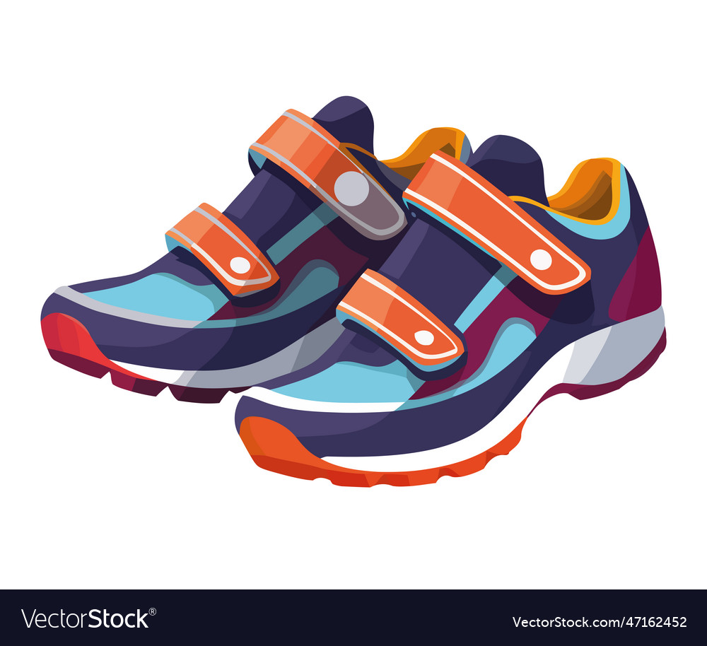 Pair sports shoe fashion Royalty Free Vector Image