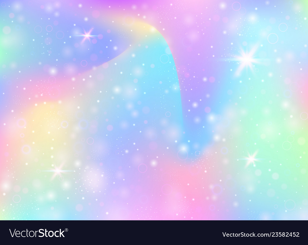 Unicorn background with rainbow mesh Royalty Free Vector