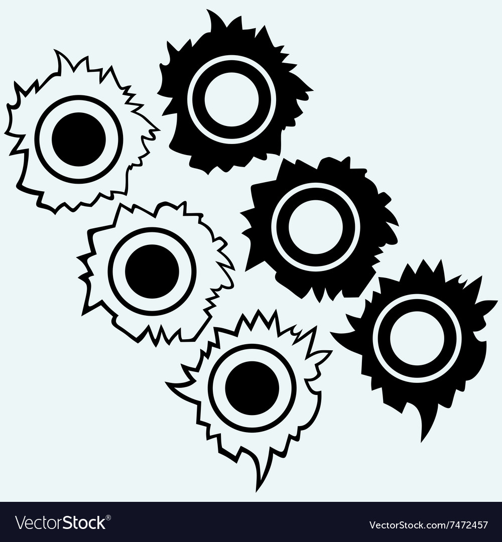 Bullet holes Royalty Free Vector Image - VectorStock