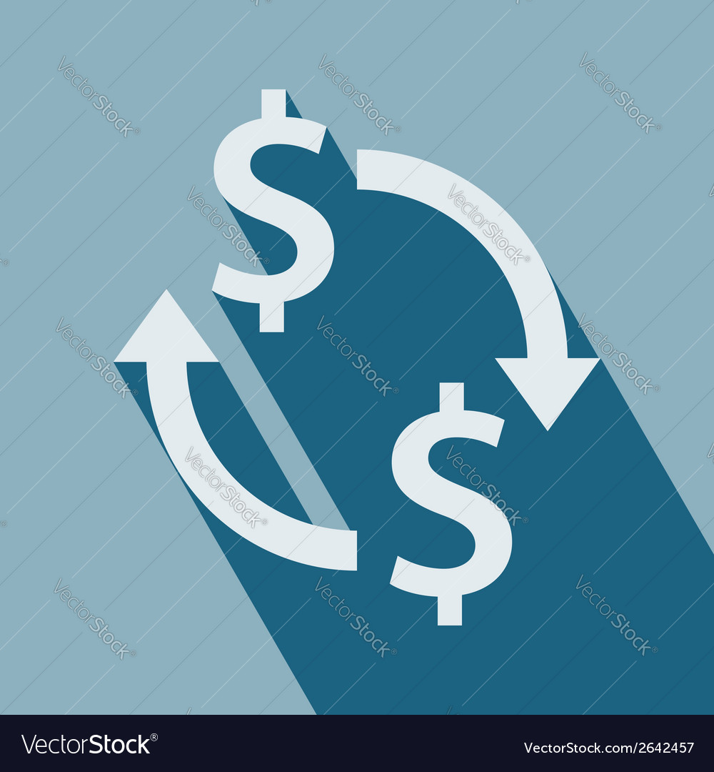 Exchange Money Icon Royalty Free Vector Image Vectorstock Exchange Money Icon Vector Image