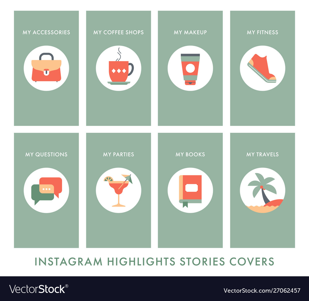 Instagram-story-highlights copy Royalty Free Vector Image