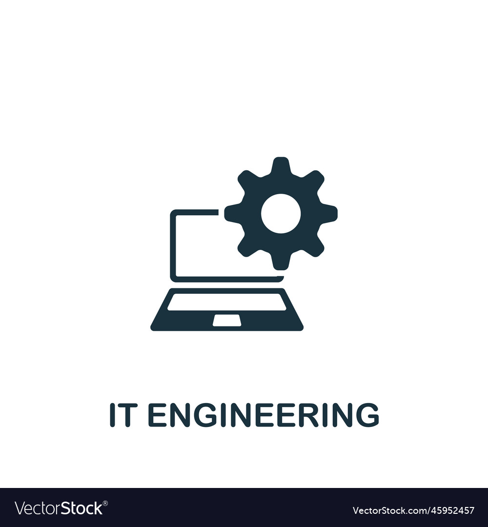 It engineering icon monochrome simple sign from Vector Image