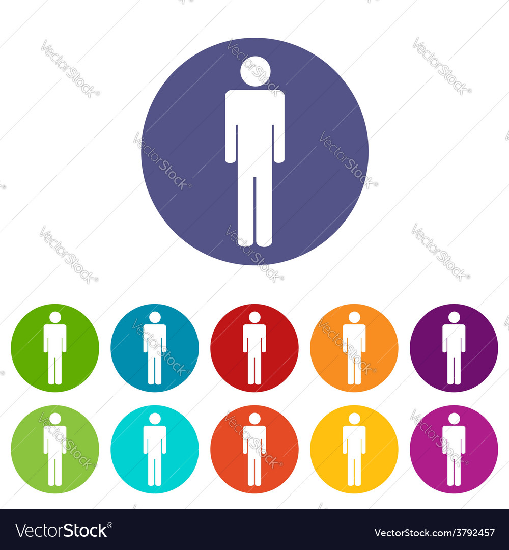 Man flat icon Royalty Free Vector Image - VectorStock