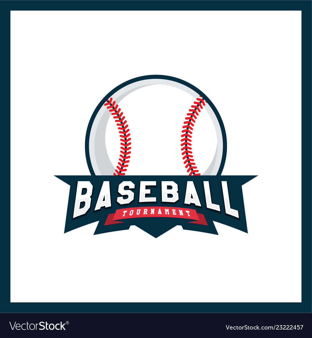 Modern professional logotype for a baseball Vector Image