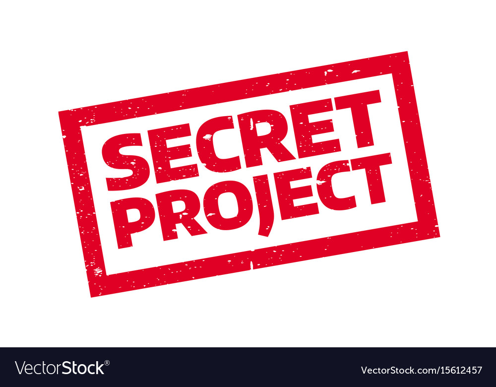 Secret project rubber stamp Royalty Free Vector Image