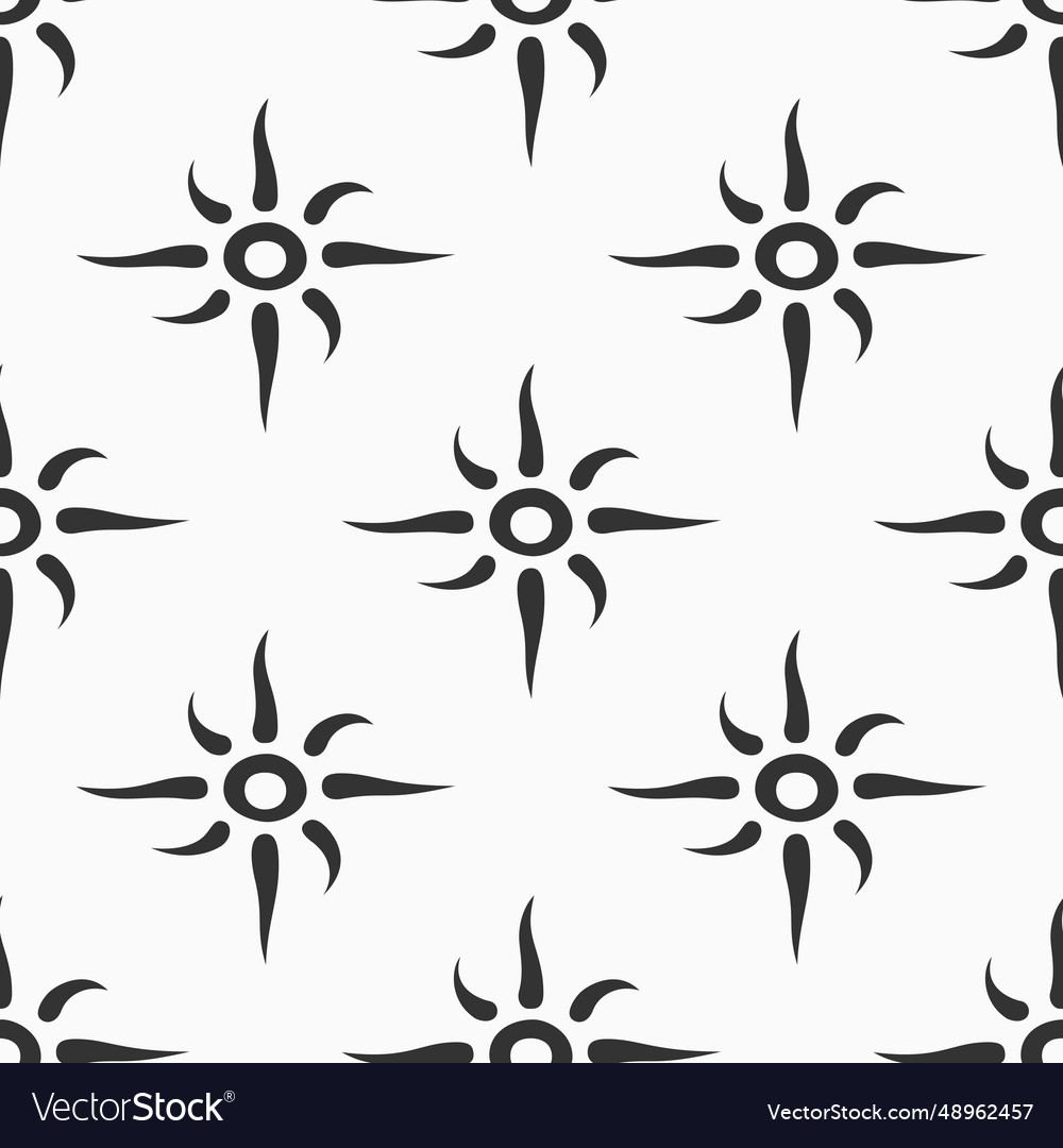 Tribal sun symbol seamless pattern isolated Vector Image