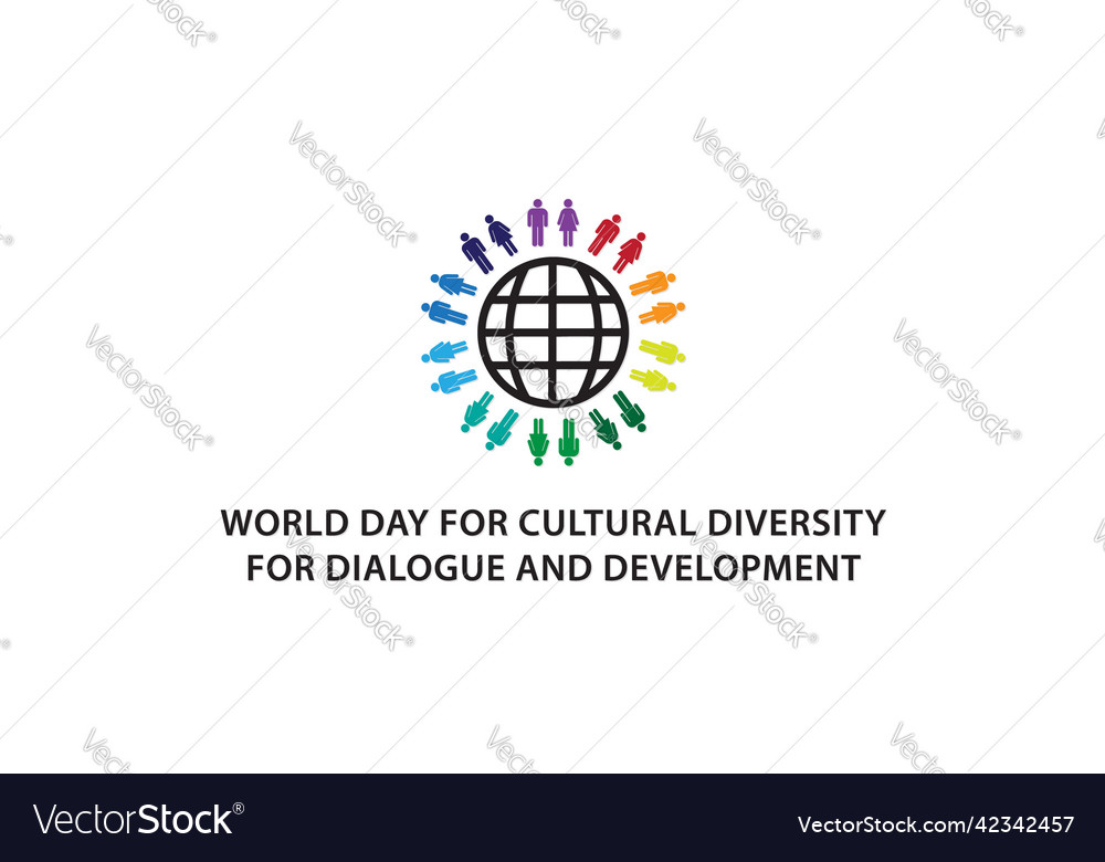 World day for cultural diversity dialogue Vector Image