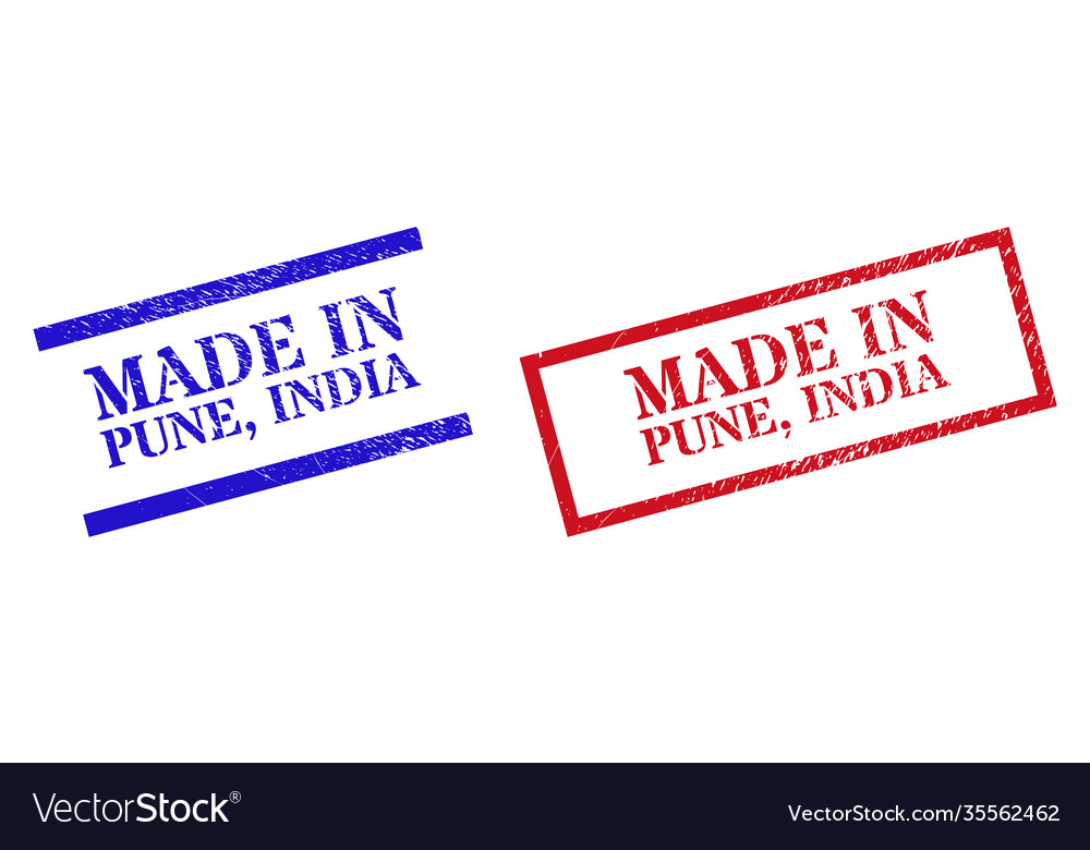 Made in pune india grunge rubber seal stamps