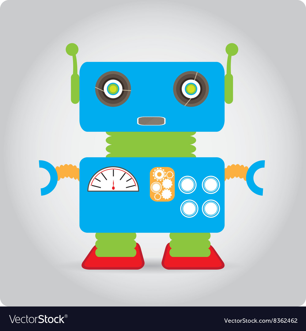 Robot toy Royalty Free Vector Image - VectorStock