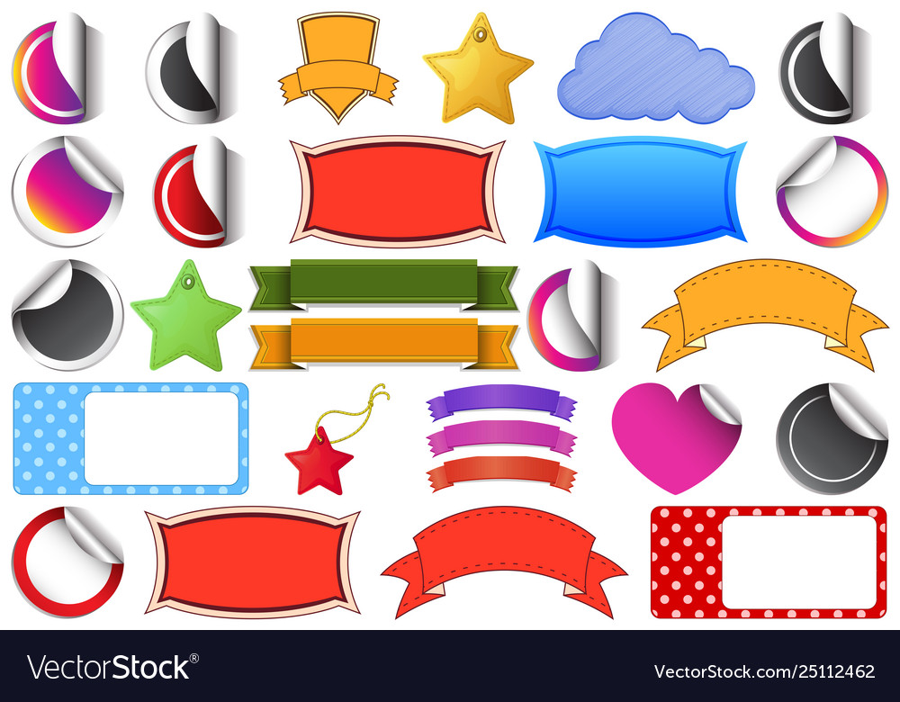 Set tag label Royalty Free Vector Image - VectorStock