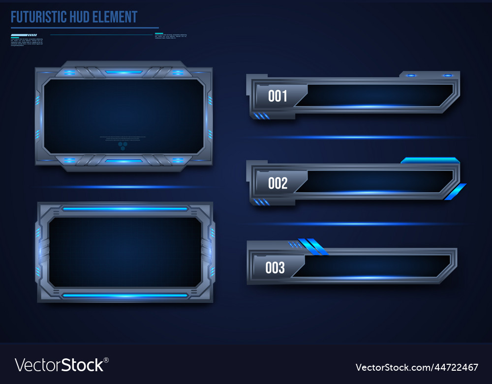 Futuristic frame hud element interface design Vector Image